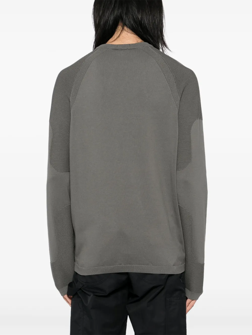 BOSS Sweater met logopatch Grijs