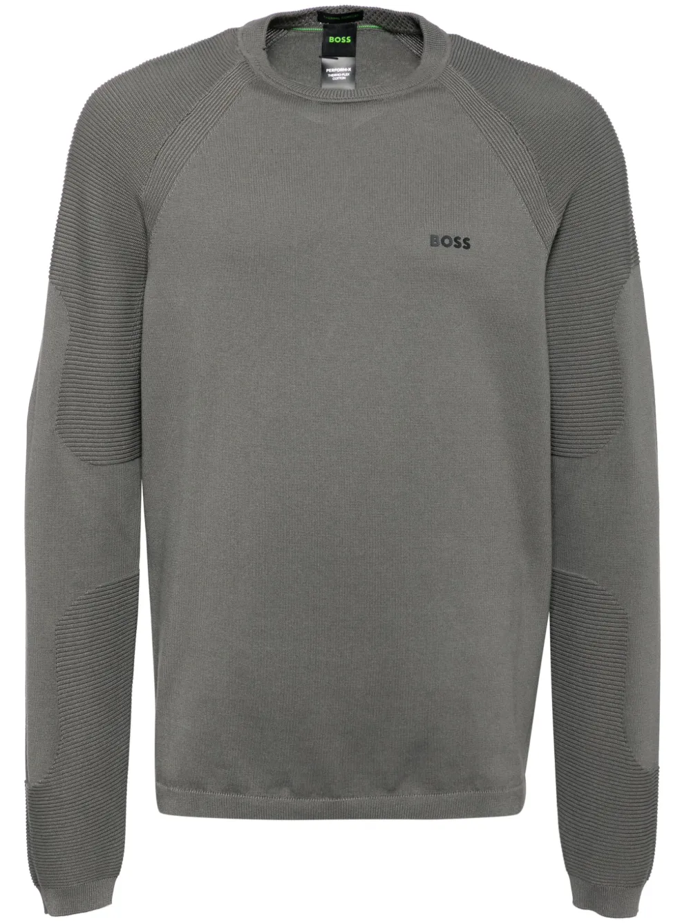 BOSS sudadera con parche del logo | gris | Image 1