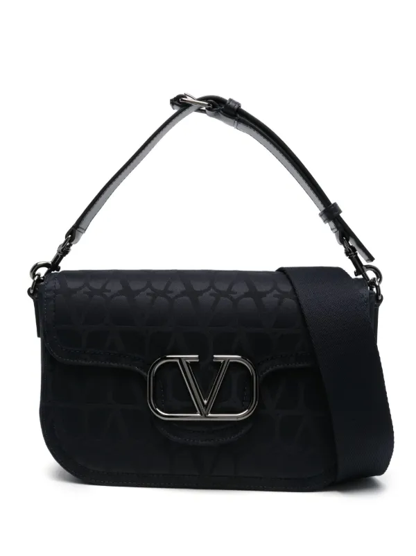Valentino Garavani Toile Iconographe Shoulder Bag | Blue | FARFETCH AO