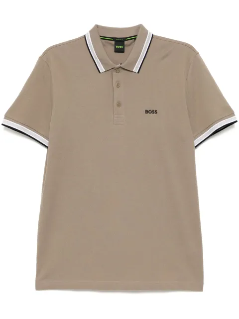 BOSS playera tipo polo con logo bordado