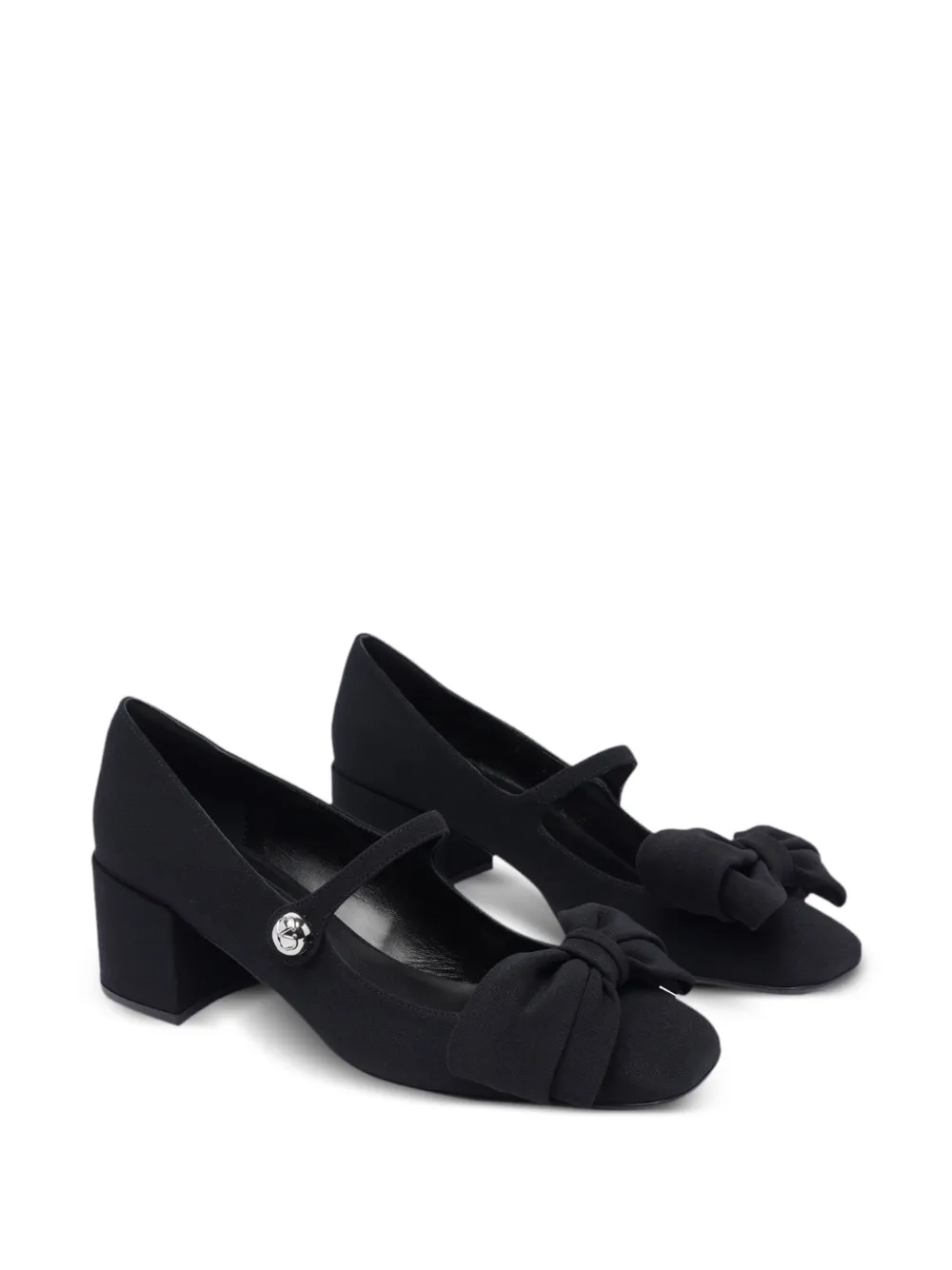 Valentino Garavani 55mm bow-detailed Mary Jane pumps - Zwart