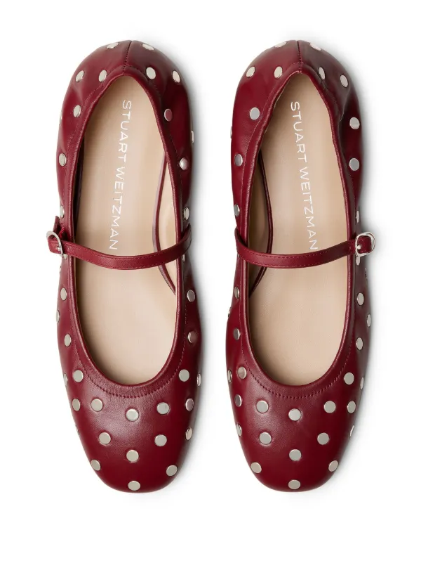 Stuart weitzman red flats on sale