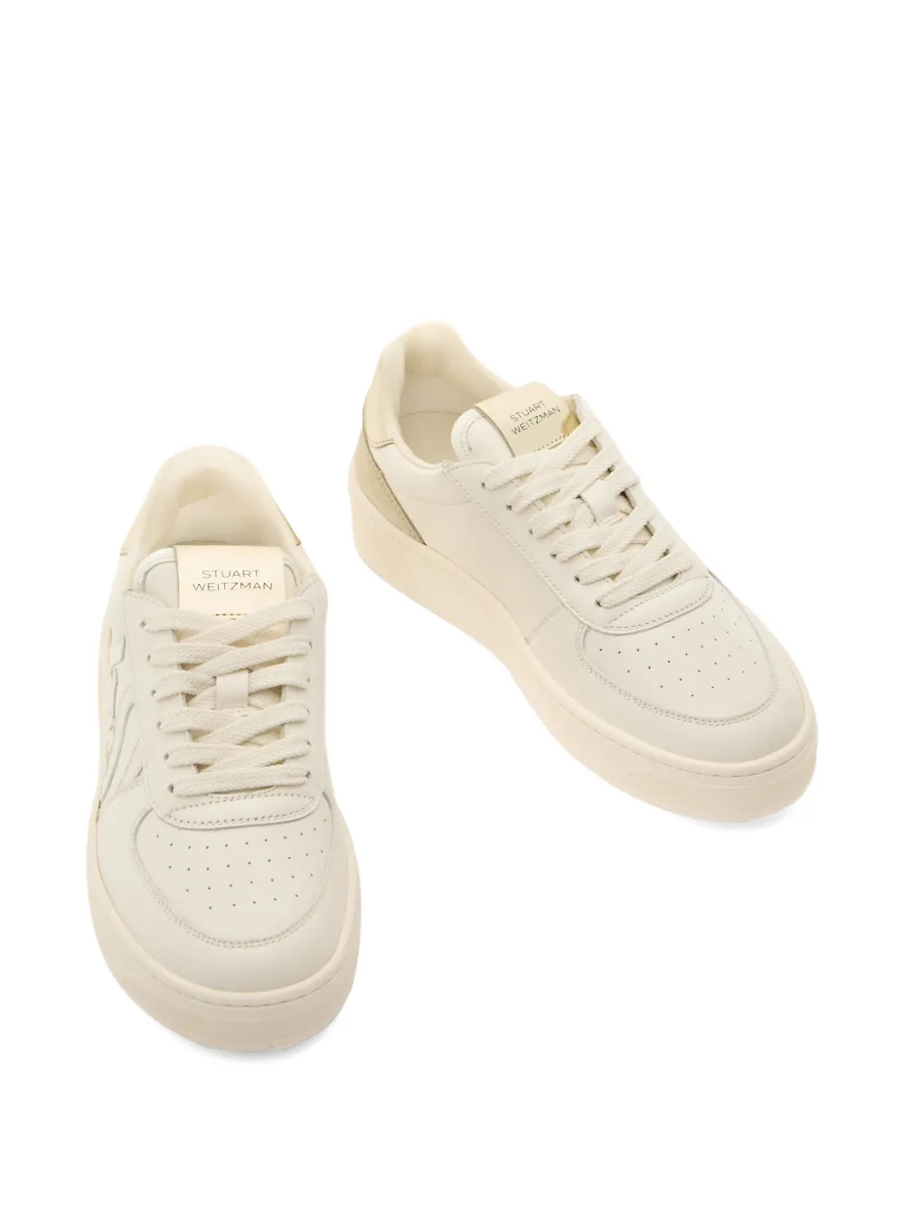 Stuart Weitzman SW Courtside sneakers met logodetail - Beige