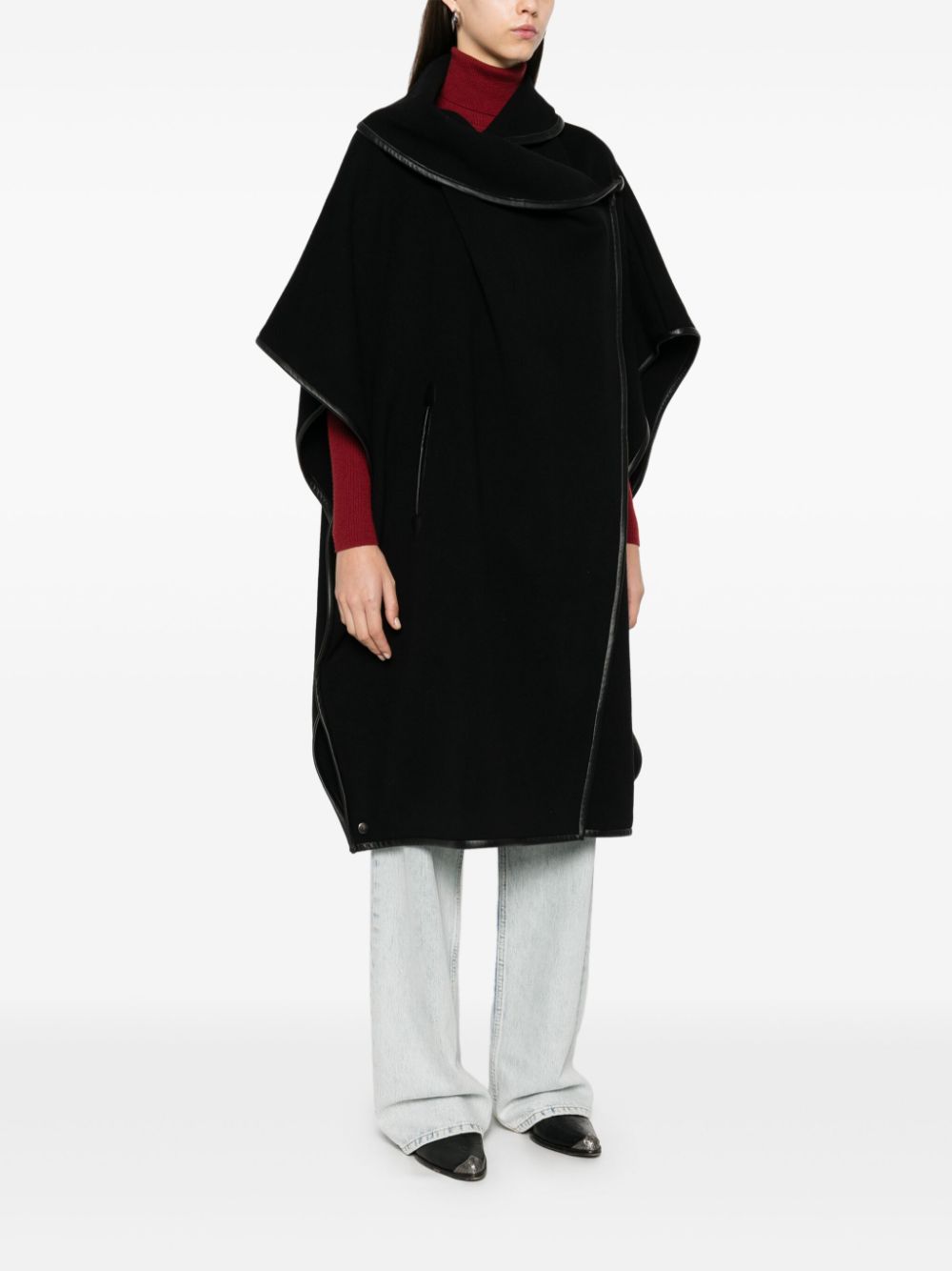 Shop Isabel Marant Azali Cape In Black