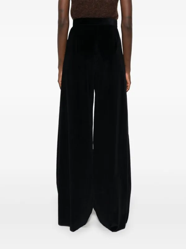 Max Mara wide-leg Velvet Trousers | Blue | FARFETCH