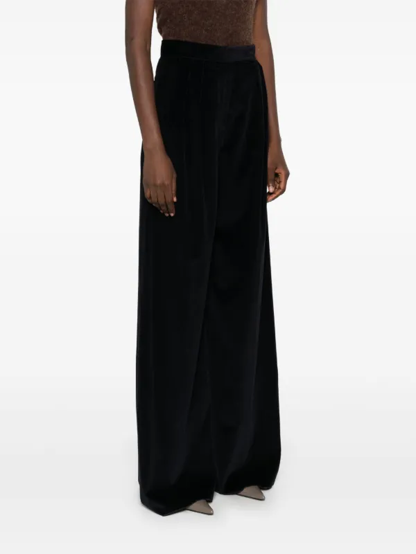 Max Mara wide-leg Velvet Trousers | Blue | FARFETCH