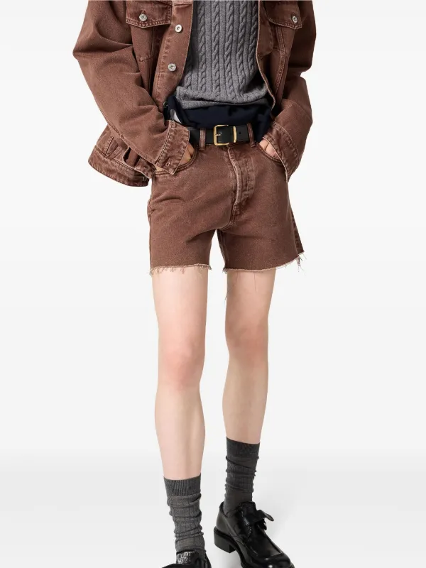 Miu Miu Bull デニムショーツ | ブラウン | FARFETCH JP Miu Miu Bull デニムショーツ | ブラウン | FARFETCH JP