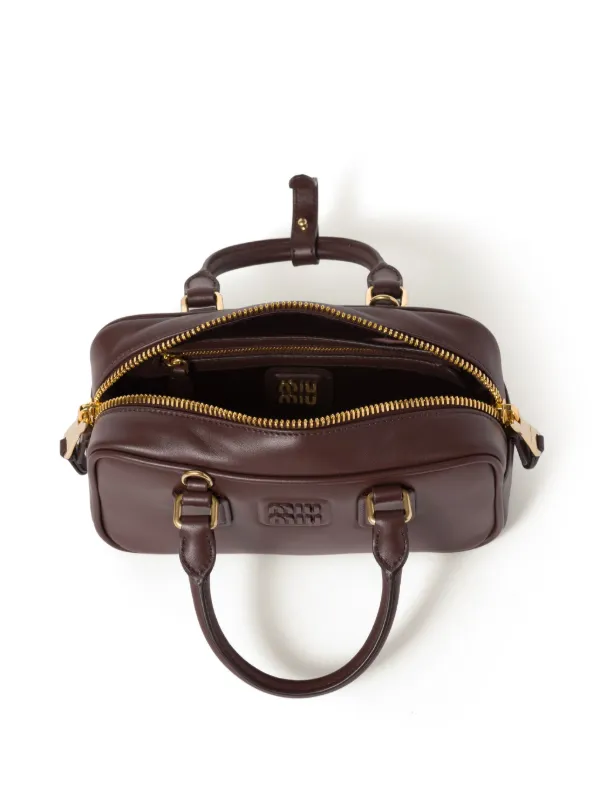 MiuMiu | 正規品/関税送料込み ARCADIE MEDIUM TOTE Arcadie leather tote bag in black - Miu Miu | Mytheresa