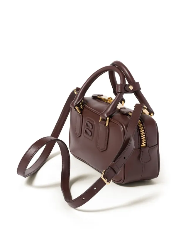Miu Miu  Arcadie ジップ トート バッグ Miu Miu Arcadie Bag | Black | FARFETCH