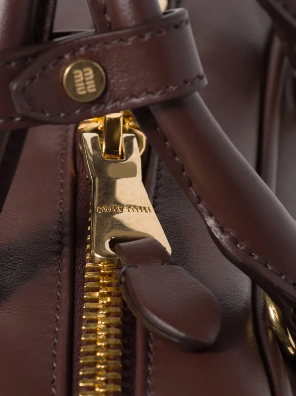 Miu Miu  Arcadie ジップ トート バッグ Miu Miu Arcadie Bag | Black | FARFETCH