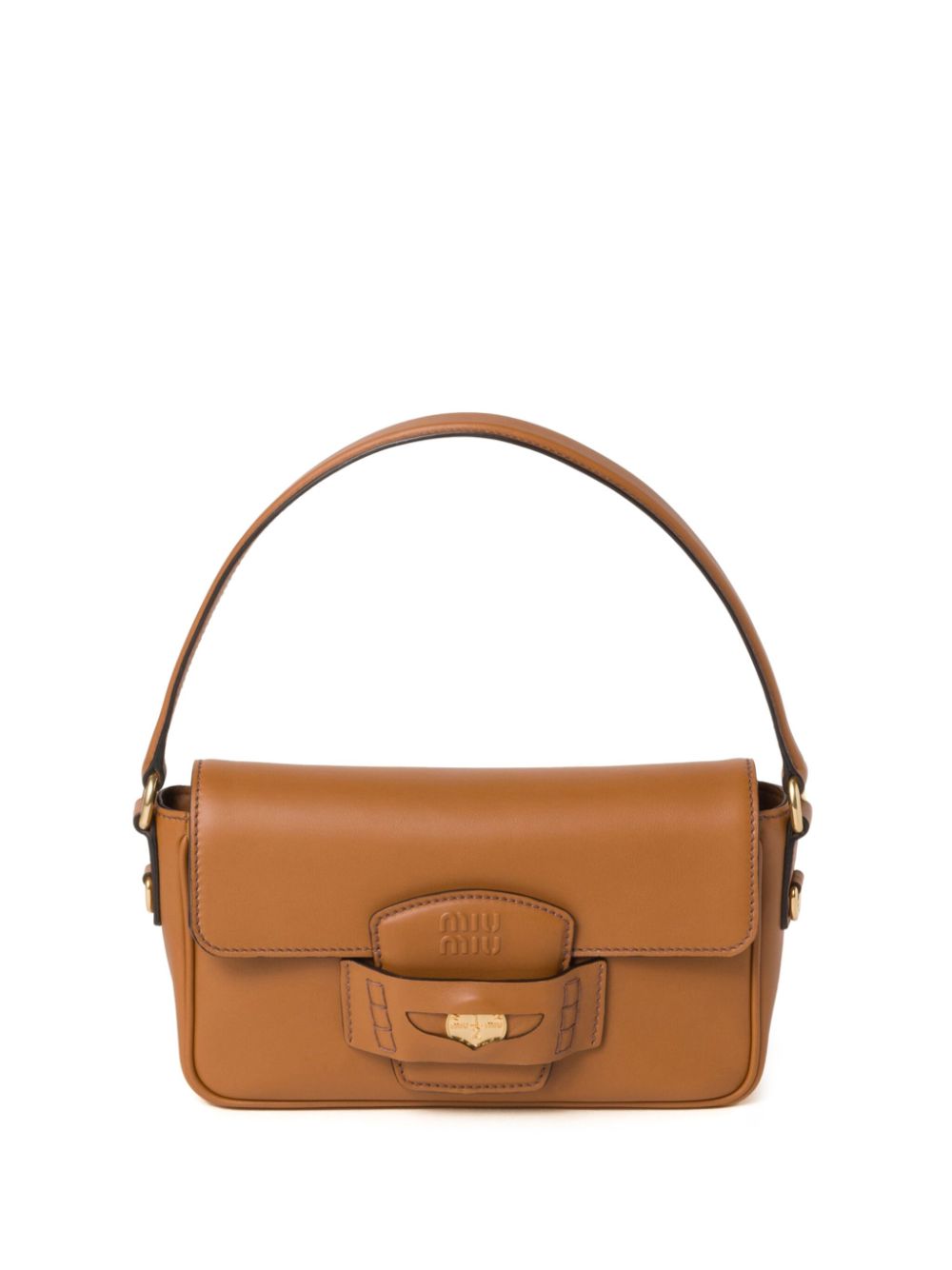 Shop Miu Miu Penny Shoulder Bag In 褐色