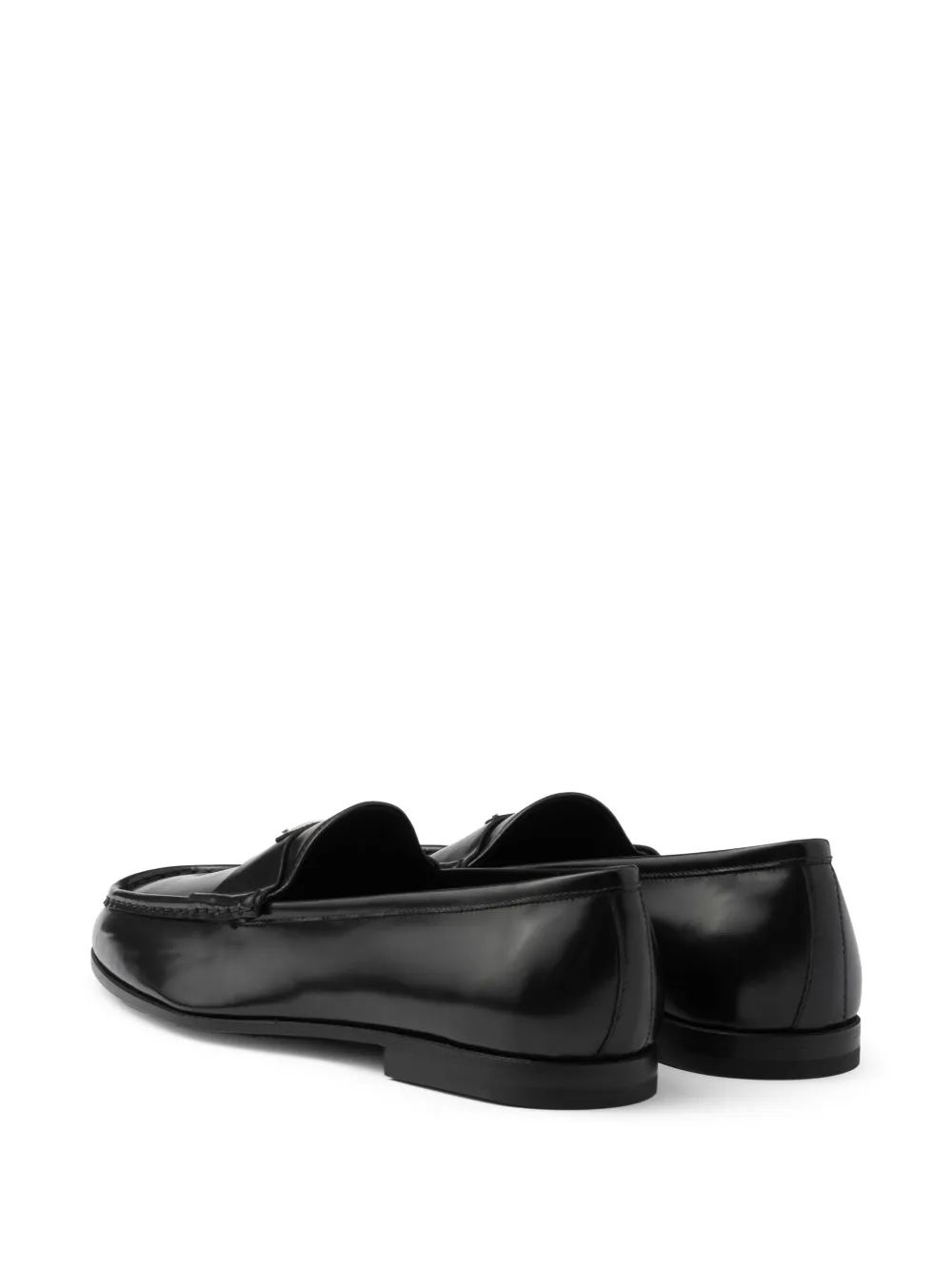 Prada leather loafers Black