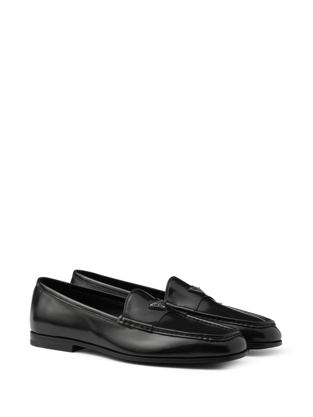 Prada Leren loafers - Zwart