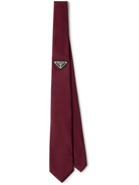 Prada triangle logo tie