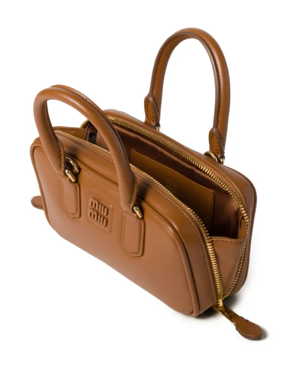 【国内発】Miu Miu Arcadie レザー バッグ スモール Black Arcadie Leather Mini-bag | Miu Miu