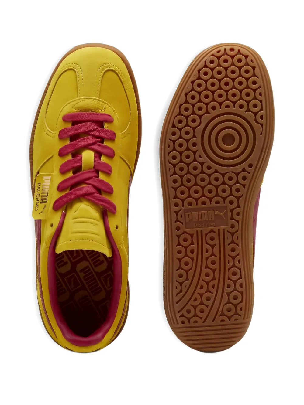PUMA Palermo "Pelé Yellow Club Red" sneakers