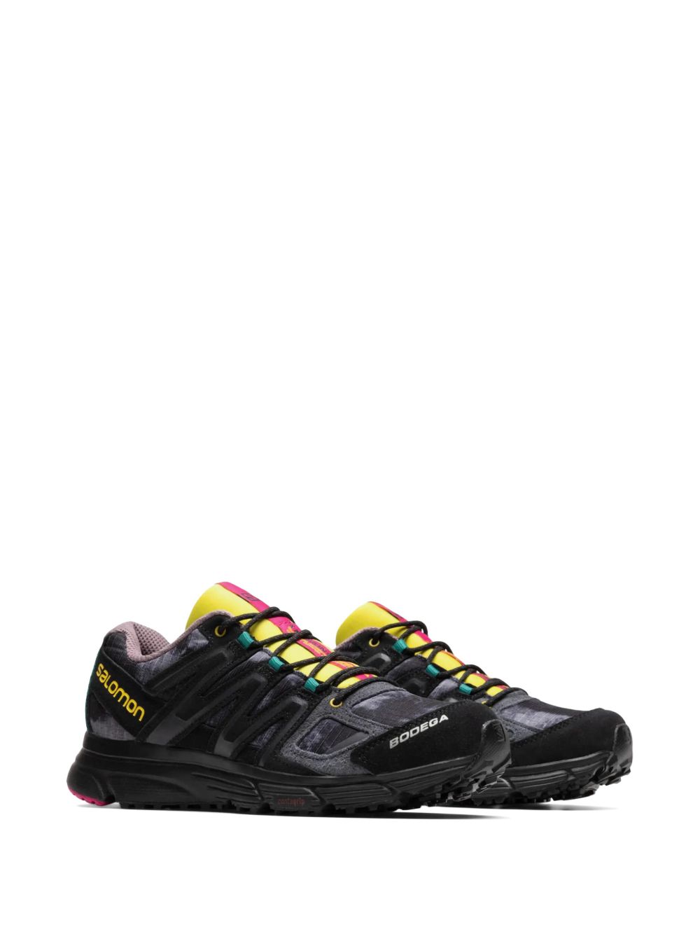 Salomon X-Mission 4 "Bodega - Black Yellow" sneakers - Zwart