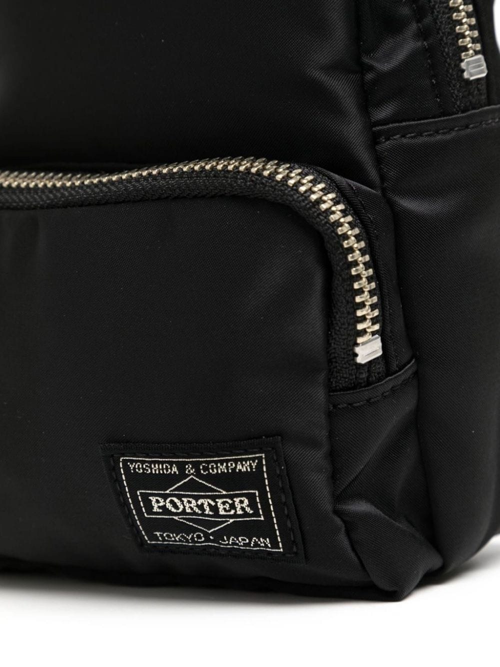 Shop Porter-yoshida & Co Logo-patch Crossbody Bag In 黑色