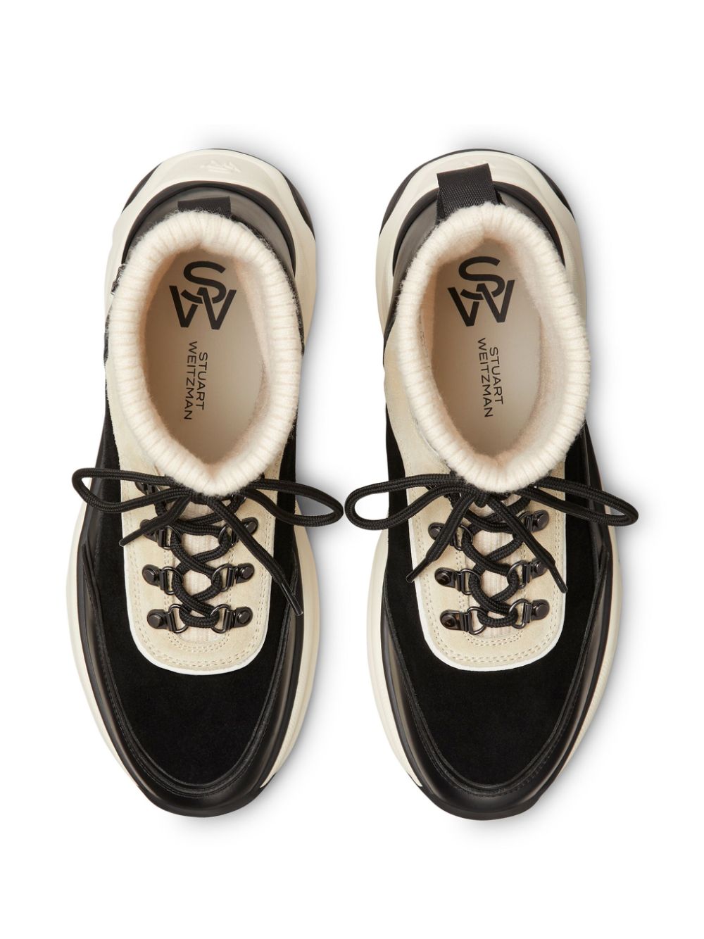 Shop Stuart Weitzman Hiker Sneakers In 黑色