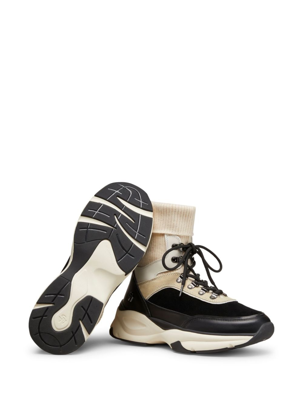 Shop Stuart Weitzman Hiker Sneakers In 黑色