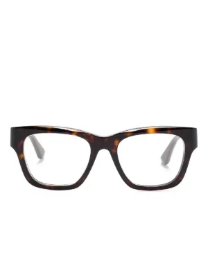 Off-White Eyewear 39 スクエア眼鏡フレーム | ブラウン | FARFETCH JP