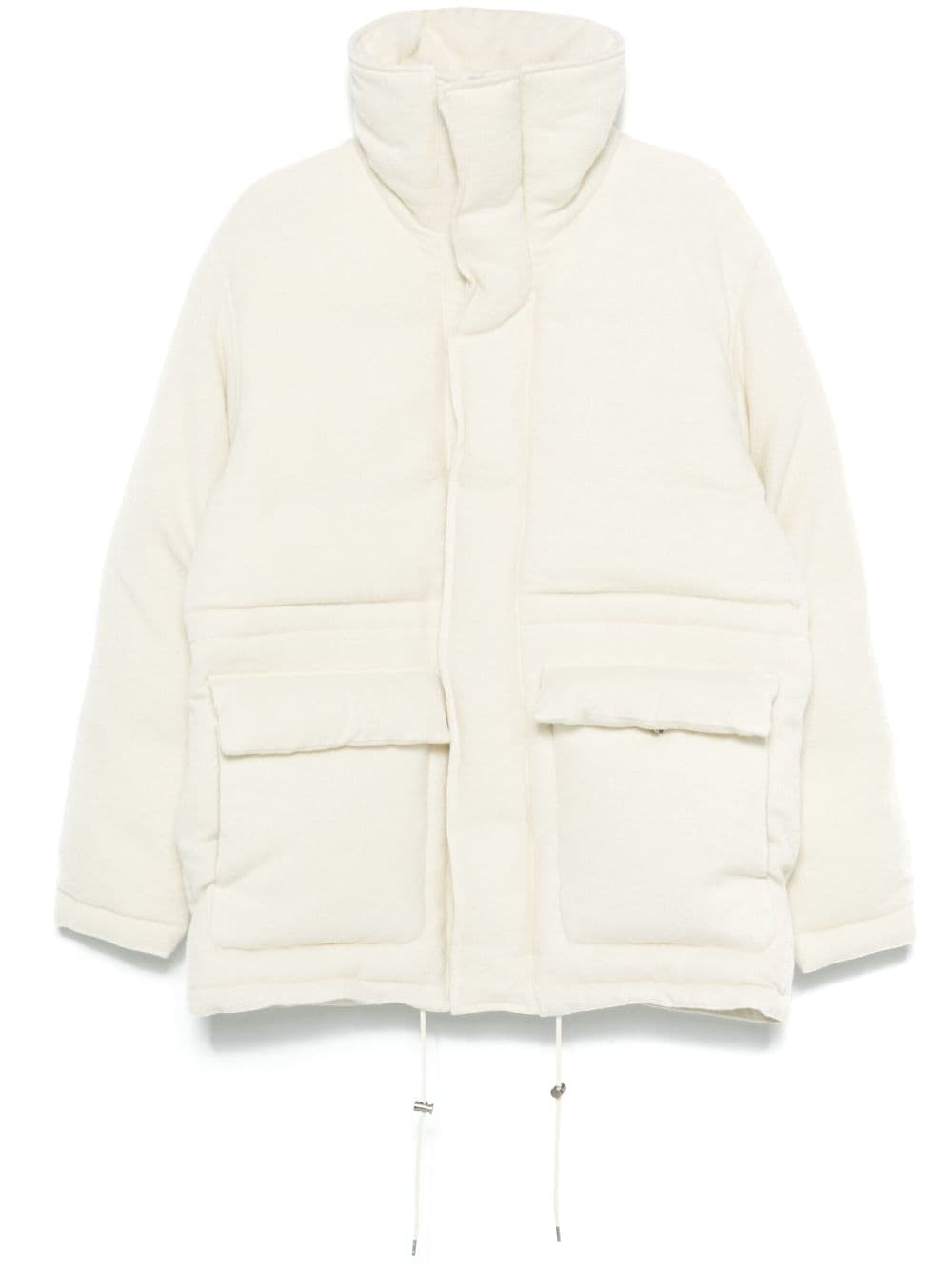 Shop Auralee Brushed-finish Puffer Jacket In 白色