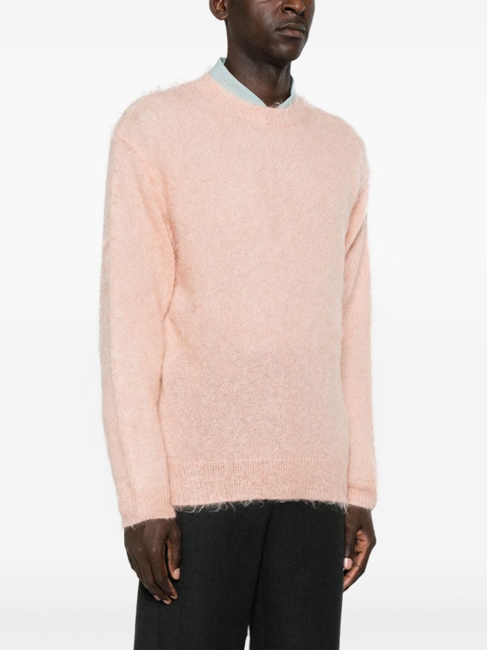 Shop Auralee Brushed Sweater In Rosa