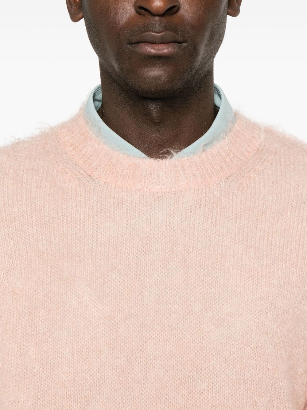 Shop Auralee Brushed Sweater In Rosa