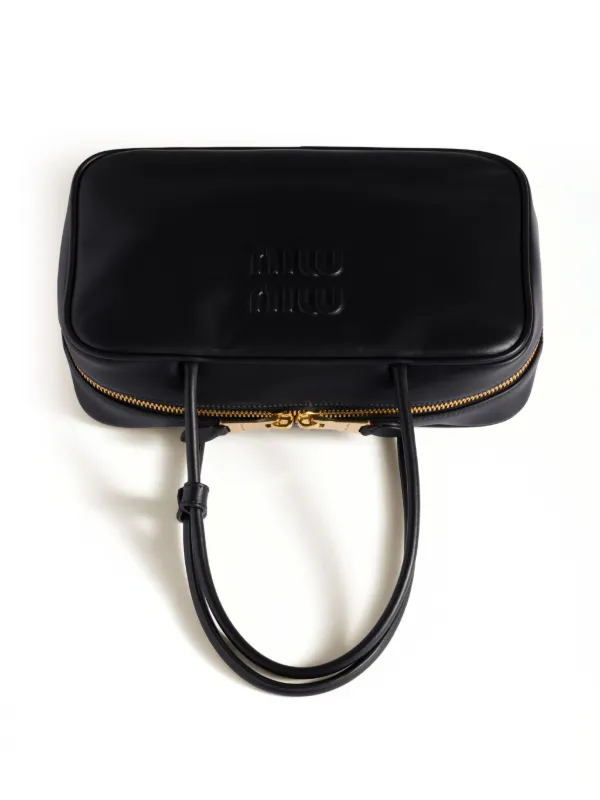関税込 MiuMiu Beau leather top-handle bag Miu Miu Beau Leather Top Handle Bag | Saks Fifth Avenue