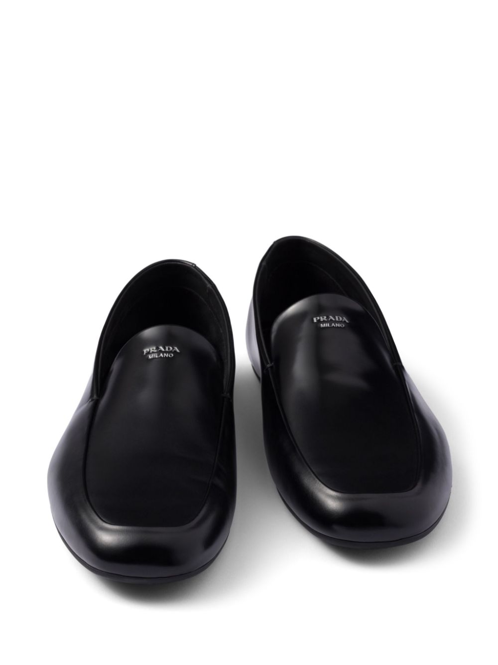 Prada Leren loafers Zwart