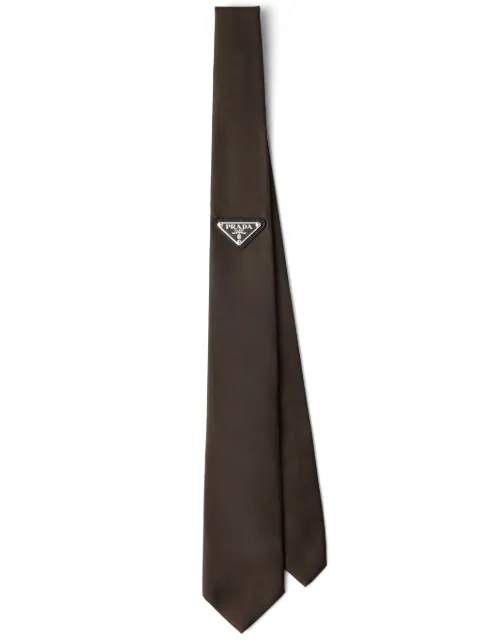 Prada triangle logo tie
