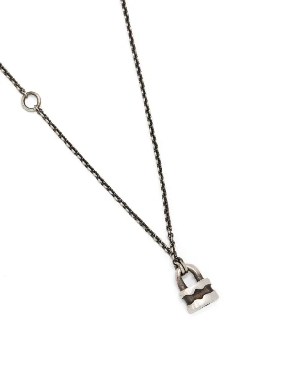 WERKSTATT:MÜNCHEN Mini Lock Necklace | Silver | FARFETCH AZ