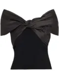 Simkhai bow-detail top - Black