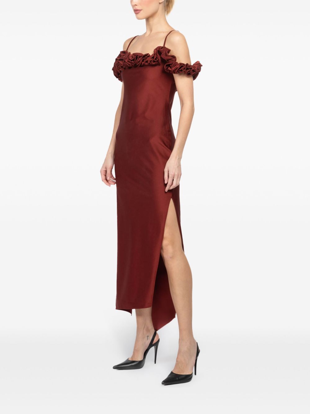 COPERNI RUFFLED MIDI DRESS 