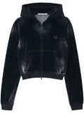 Alexander Wang clear bead hotfix hoodie - Grey