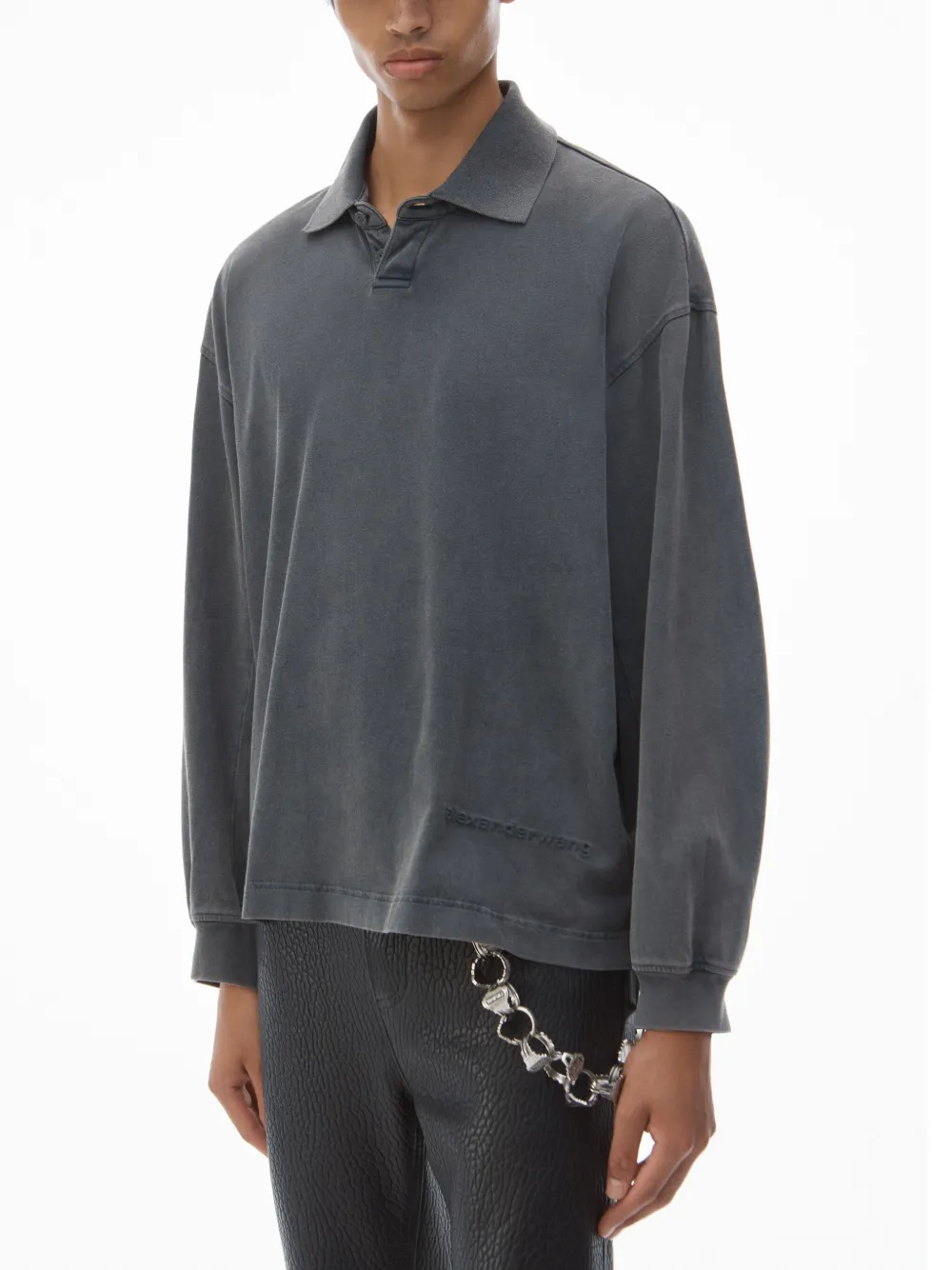 Alexander Wang Katoenen poloshirt Grijs