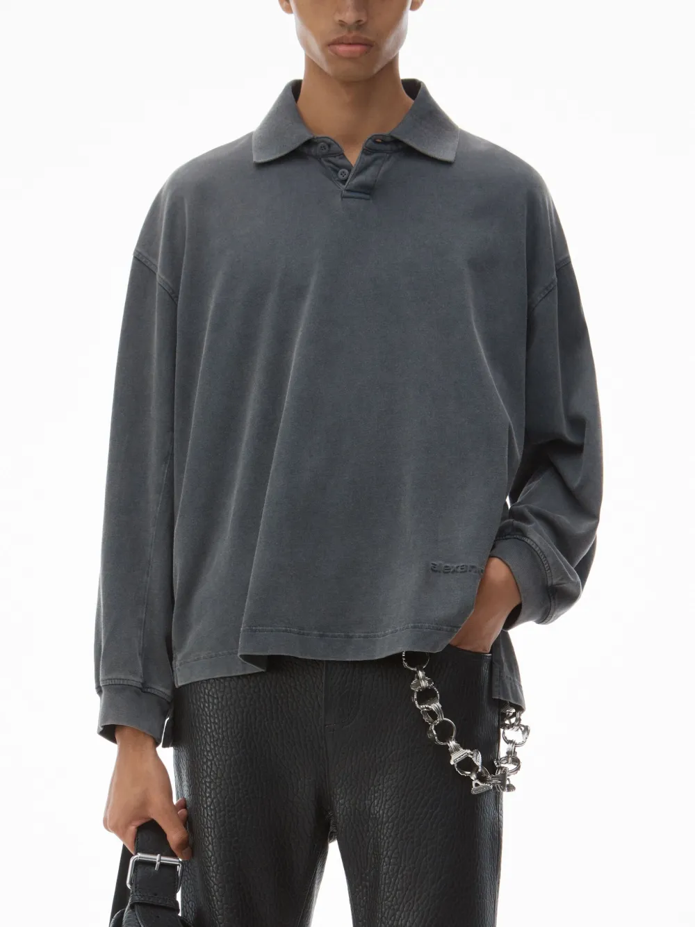 Alexander Wang Katoenen poloshirt Grijs