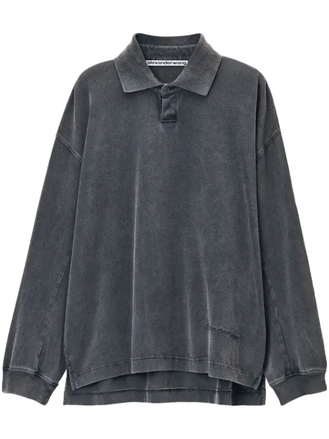Alexander Wang Polo in cotone con ricamo logo