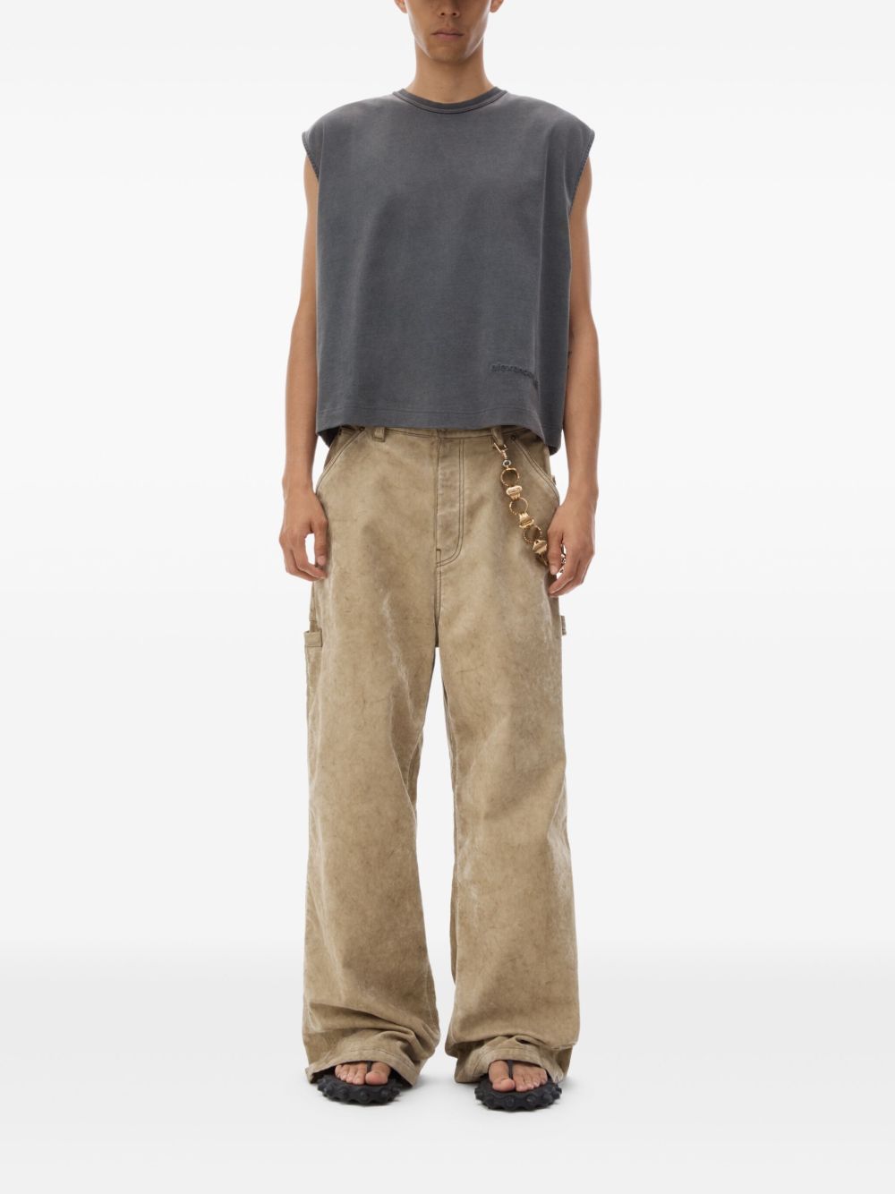 Alexander Wang cotton jersey tank - Grijs