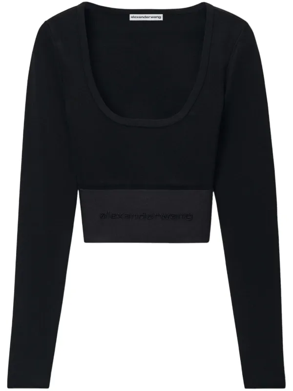 Alexander Wang スクープネック トップ | ブラック | FARFETCH JP