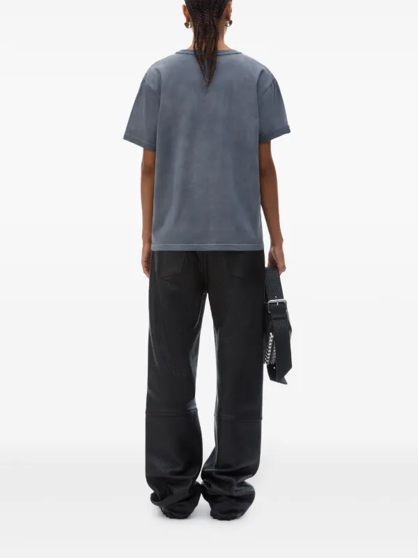 【Alexander Wang】Essential ロゴ Tシャツ☆関税込 Alexander Wang ロゴ Tシャツ | グレー | FARFETCH JP
