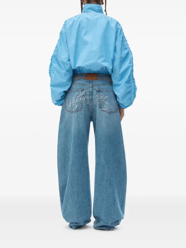 Alexander Wang Ruched Track Jacket | Blue | FARFETCH