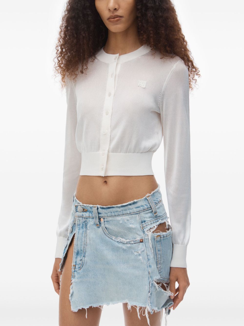 Cheap Alexander Wang cropped crew neck cardigan Women