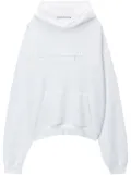 Alexander Wang distressed-logo hoodie - White