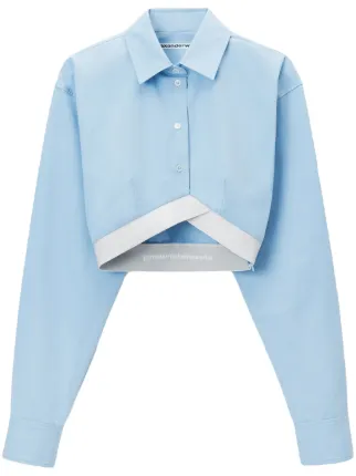 Alexander wang クロップドシャツ Alexander Wang クロップド シャツ | ブルー | FARFETCH JP
