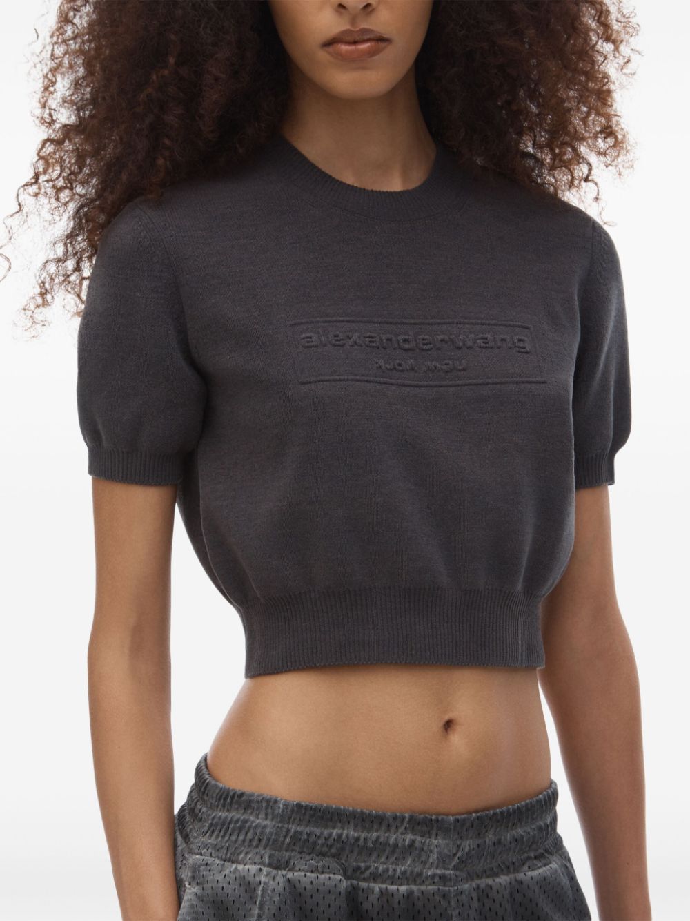 Alexander Wang logo-embossed T-shirt Women