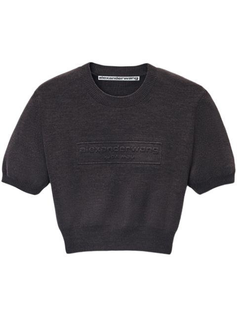 Alexander Wang logo-embossed T-shirt Women