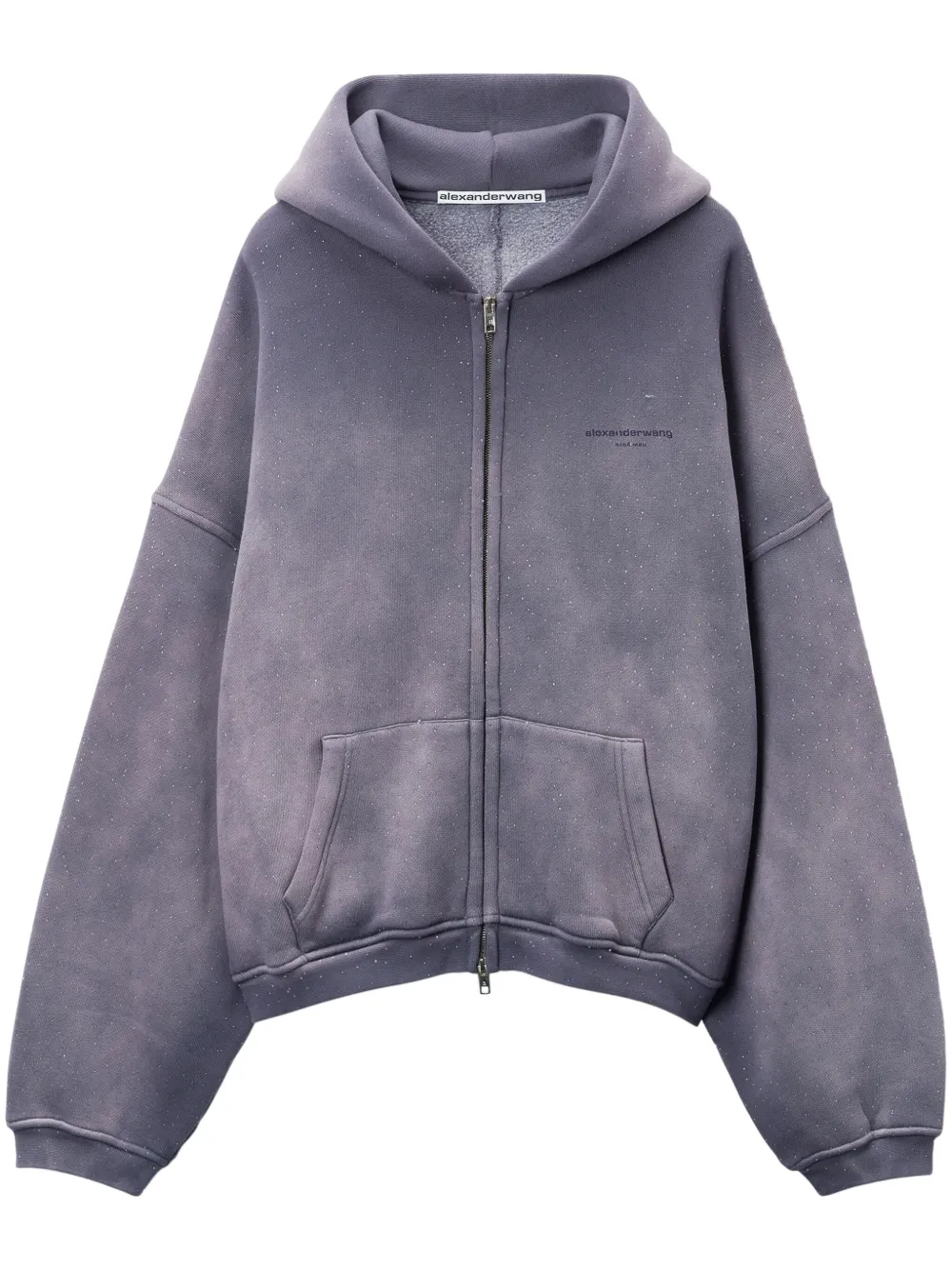 Alexander Wang Hoodie met geborduurd logo Paars