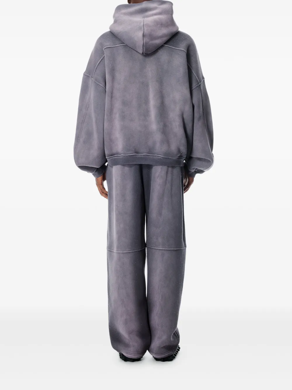 Alexander Wang Hoodie met geborduurd logo Paars
