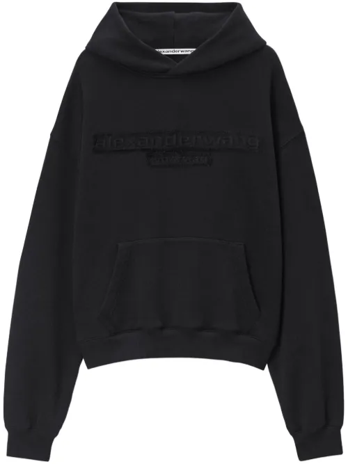 Hoodie à logo à effet usé - Alexander Wang - Modalova